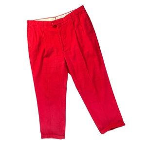 Vintage Maus and Hoffman Red Corduroy Pants Men’s 40 Regular Hand Tailored Italy